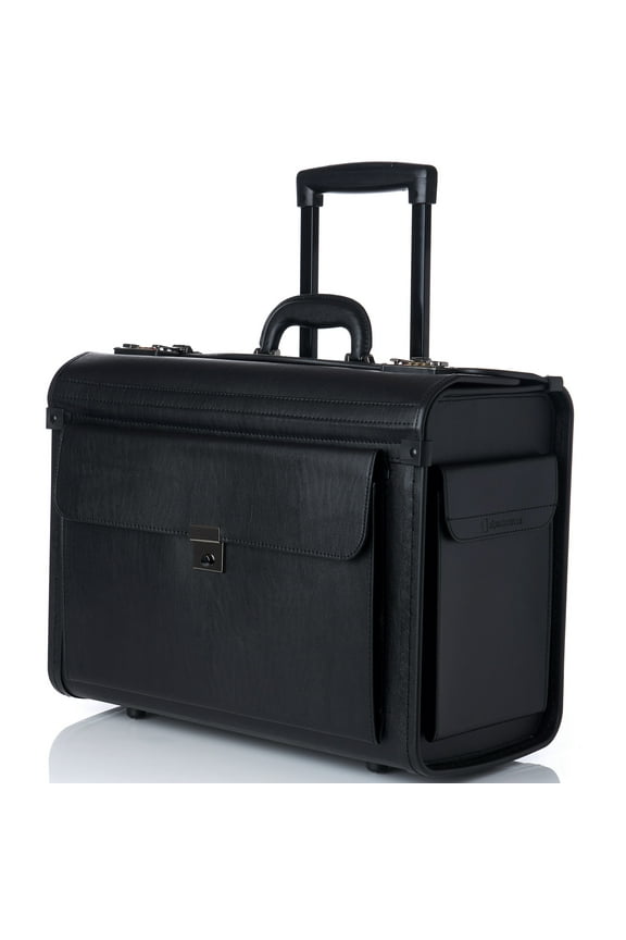 19 Wheeled Briefcase Rolling Case Sales Sample Pilot Lawyer Attache