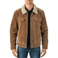 thumbnail image 1 of Alpine Swiss Aaron Mens Trucker Jacket Sherpa Collar Vegan Leather Warm Casual Coat, 1 of 8
