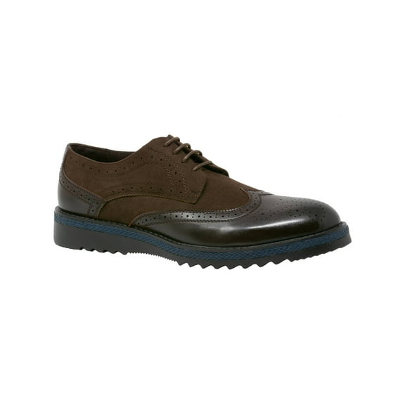 Alpine Swiss Alec Mens Wingtip Shoes 1.5” Ripple Sole Leather Insole & Lining