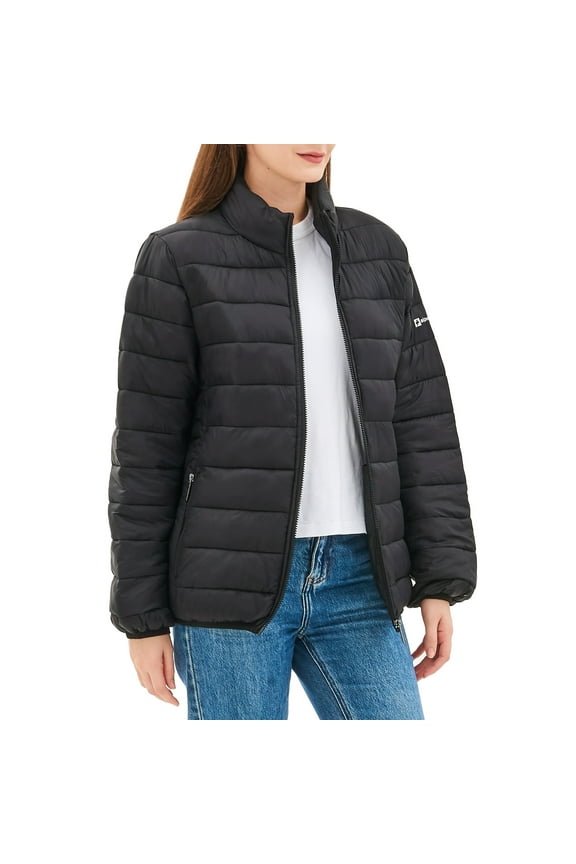 Amy Womens Puffer Jacket Insulated Water Resistant Lightweight Down Alternative Packable Coat Zippered Pockets
