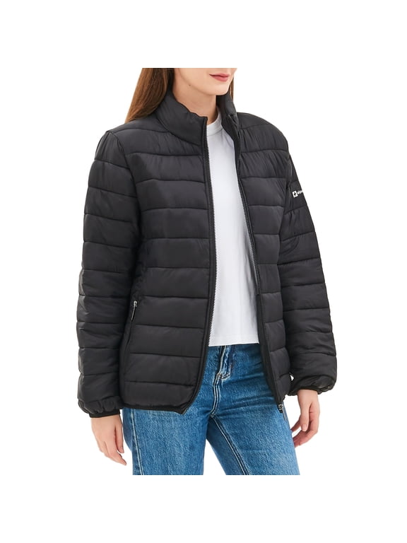 Amy Womens Puffer Jacket Insulated Water Resistant Lightweight Down Alternative Packable Coat Zippered Pockets