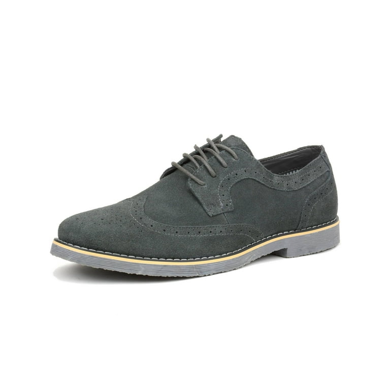 Mens suede best sale wingtip shoes