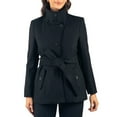 thumbnail image 1 of Alpine Swiss Bella Womens Belted Blazer Button Up Wool Coat Funnel Neck Jacket, 1 of 7