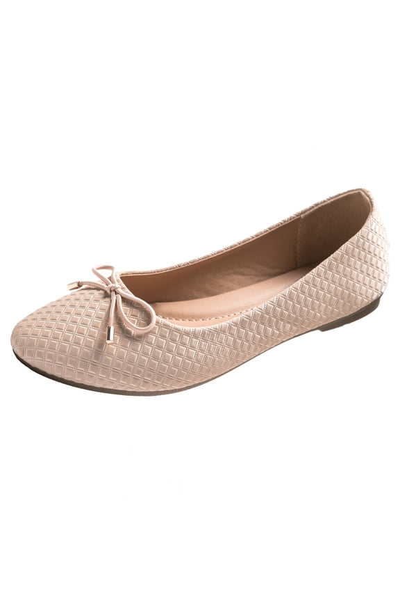 Claire Womens Ballet Flats Round Toe Slip On Comfortable Flat Shoes