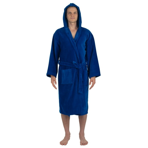 Alpine Swiss Dane Mens Hooded Bathrobe Cotton Terry Cloth Luxury Hotel Spa Robe