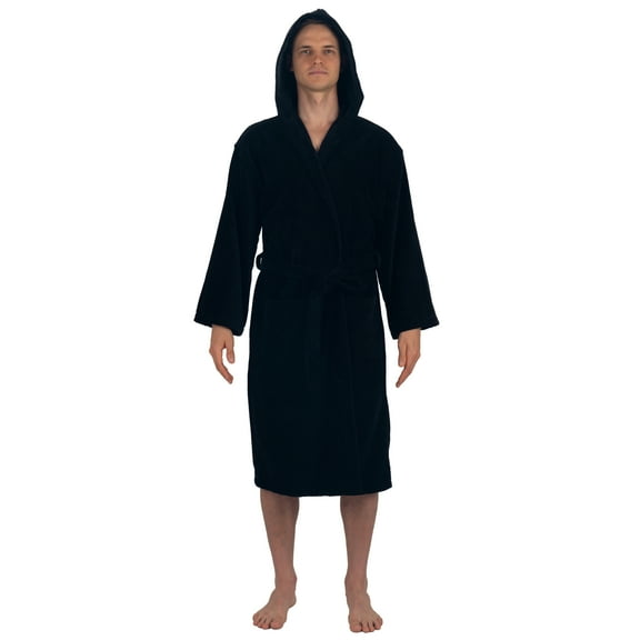 Alpine Swiss Dane Mens Hooded Bathrobe Cotton Terry Cloth Luxury Hotel Spa Robe