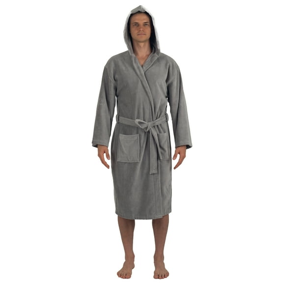 Alpine Swiss Dane Mens Hooded Bathrobe Cotton Terry Cloth Luxury Hotel Spa Robe