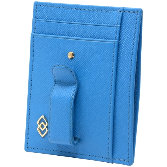 Alpine Swiss Double Diamond Mens RFID Money Clip Minimalist Front Pocket Wallet