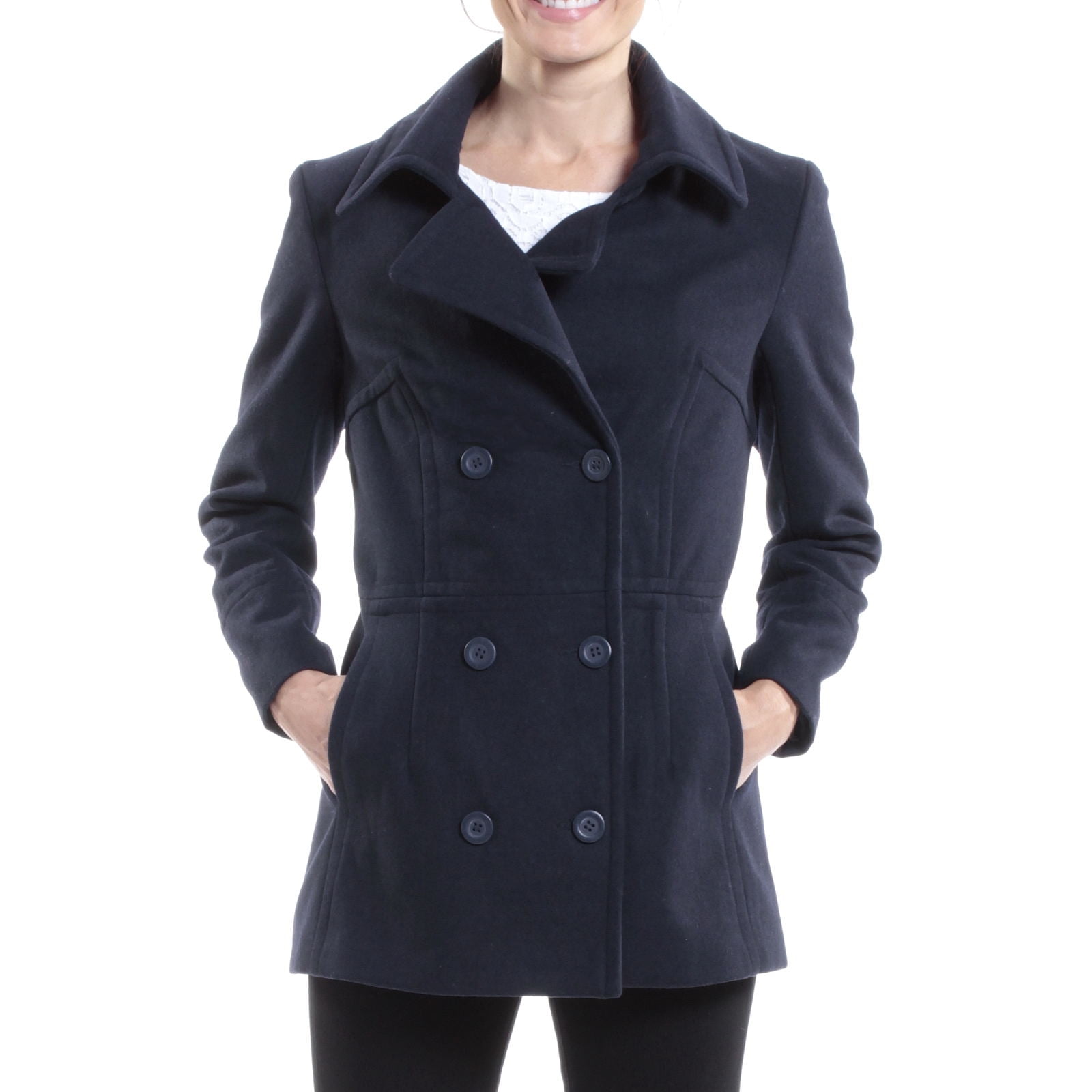 Alpine Swiss Emma Womens Peacoat Jacket Wool Blazer Double Breasted ...