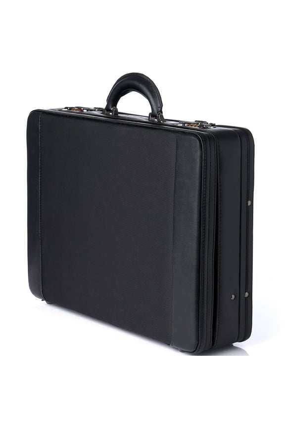 Mens Briefcase Hard Side Business Case Expandable Attache Case For Men Dual Combination Locks Multiple Organizers Manufacturer’s Warranty