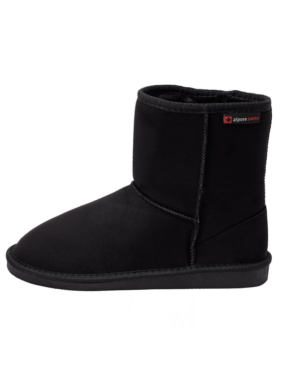 Laura Women's Short Winter Boots | Faux Suede Sherpa Lined Ankle Boots | Warm Comfortable Anti-Slip Sole | Stylish Fall Winter Shoes
