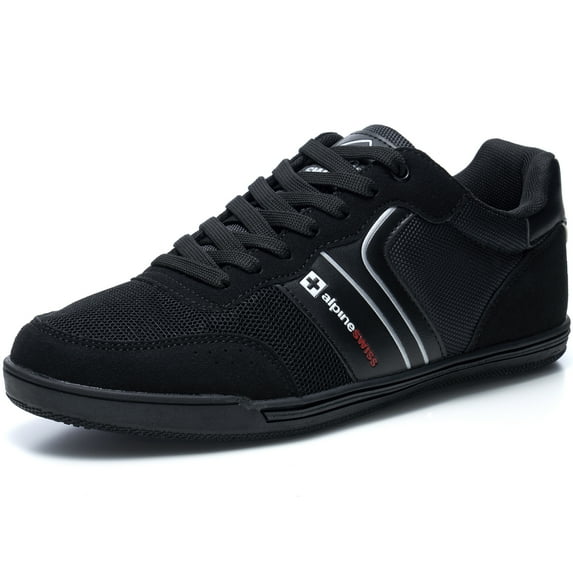 Alpine Swiss Liam Men’s Casual Shoes | Suede Trim Fashion Sneakers | Low Top Lace Up Stylish Tennis Shoes