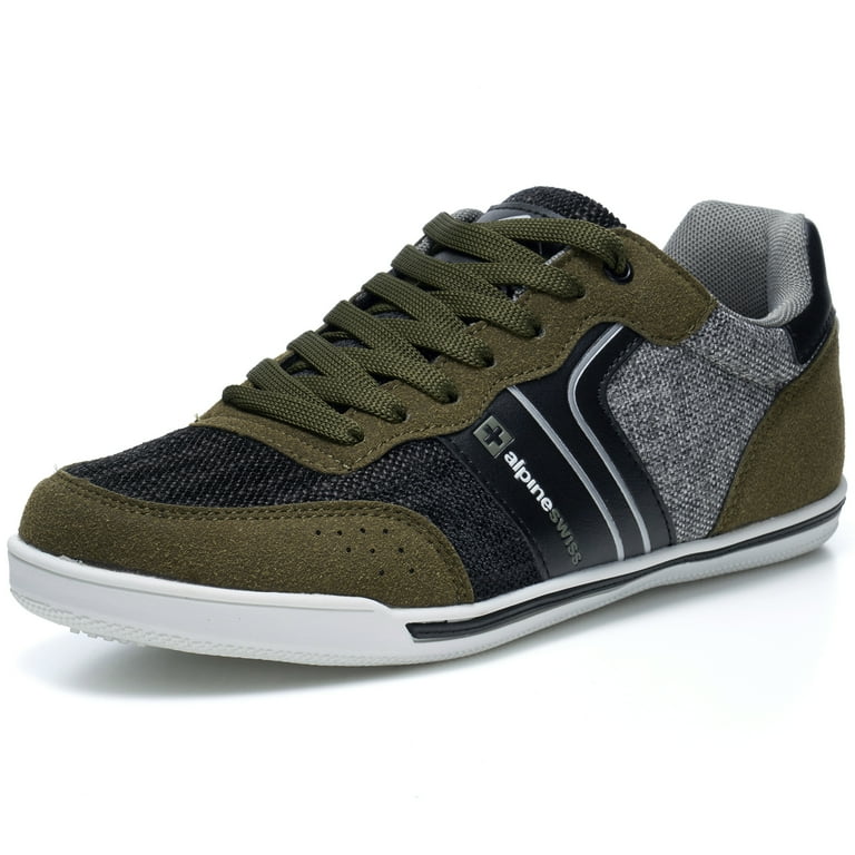 Alpine Swiss Liam Mens Fashion Sneakers Suede Trim Low Top Lace Up