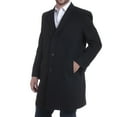 thumbnail image 1 of Alpine Swiss Luke Mens Wool Blend Overcoat Single Breasted Topcoat Tailored Notch Lapel Coat Business Professional BLK XL, 1 of 7