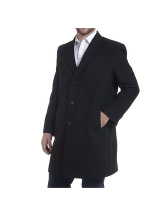 haxmnou men wool coat winter trench coats long sleeve button up jacket  outwear overcoat grey l（Please Buy One Size Larger）