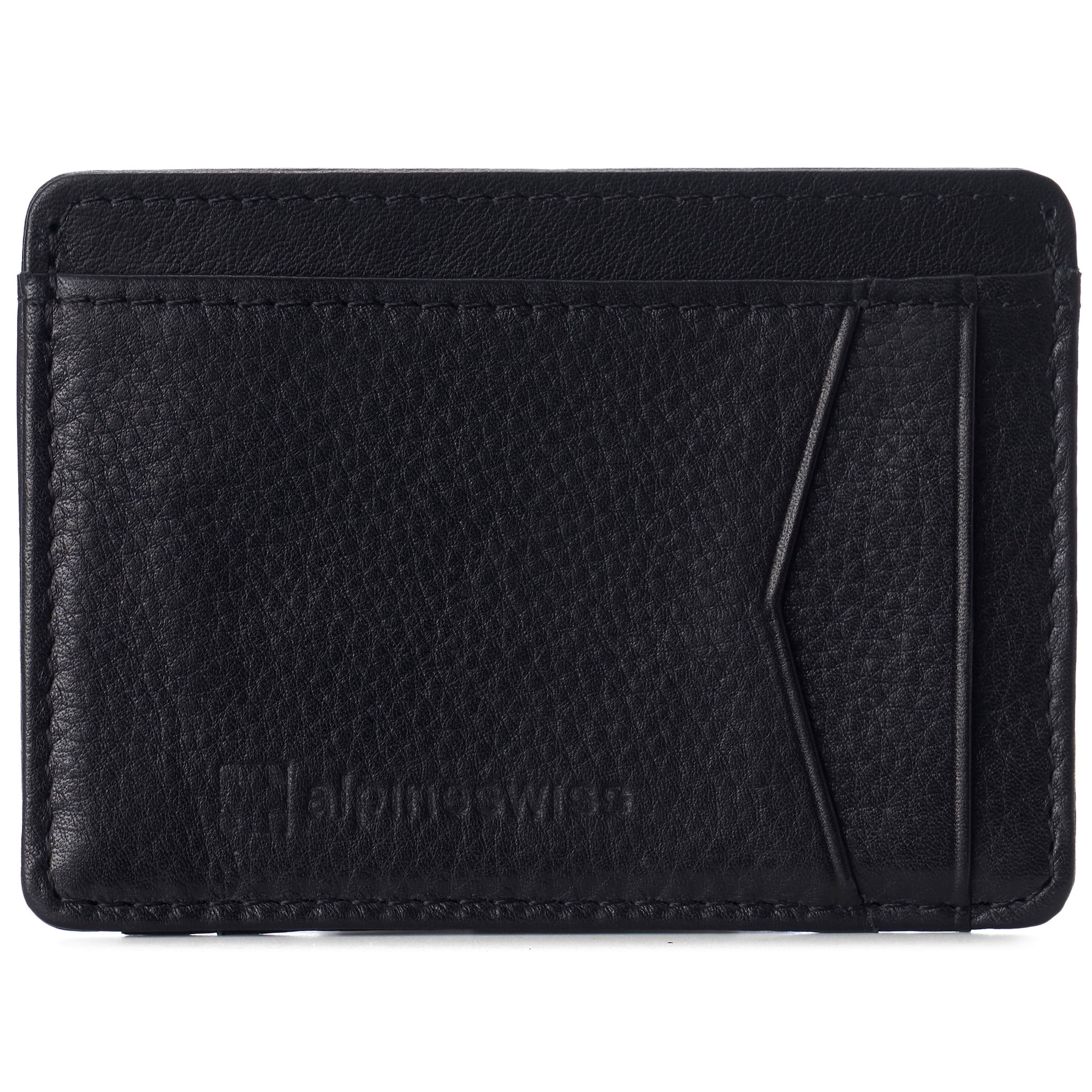 Alpine Swiss Men RFID Safe Minimalist Front Pocket Wallet Leather Thin ...