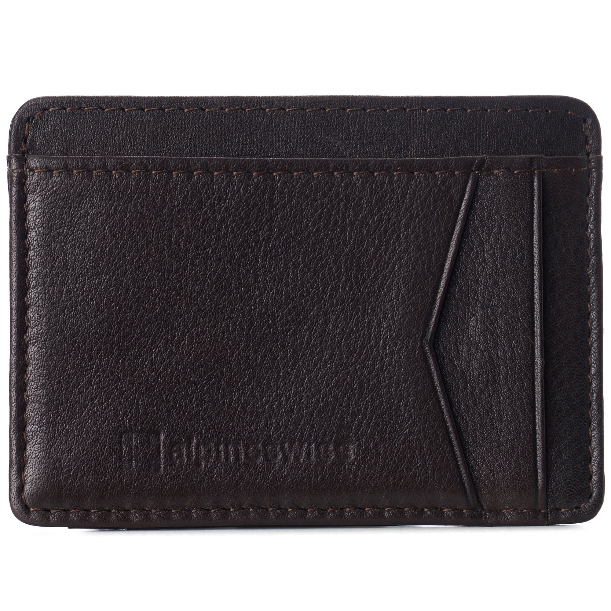 Alpine Swiss, Men RFID Safe Minimalist Wallet, Leather Thin Card Case ...