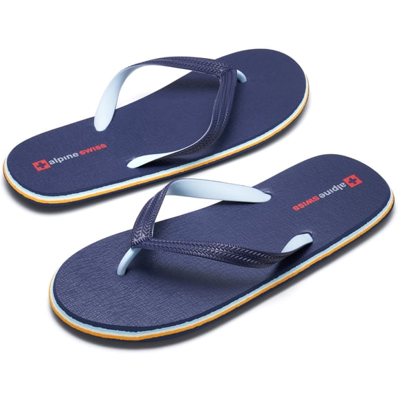 Alpine Swiss Men's Flip Flops | Ultra-light Thin EVA foam Sandals for Beach Pool Everyday Wear | Simple Flexible Flip Flops for Men
