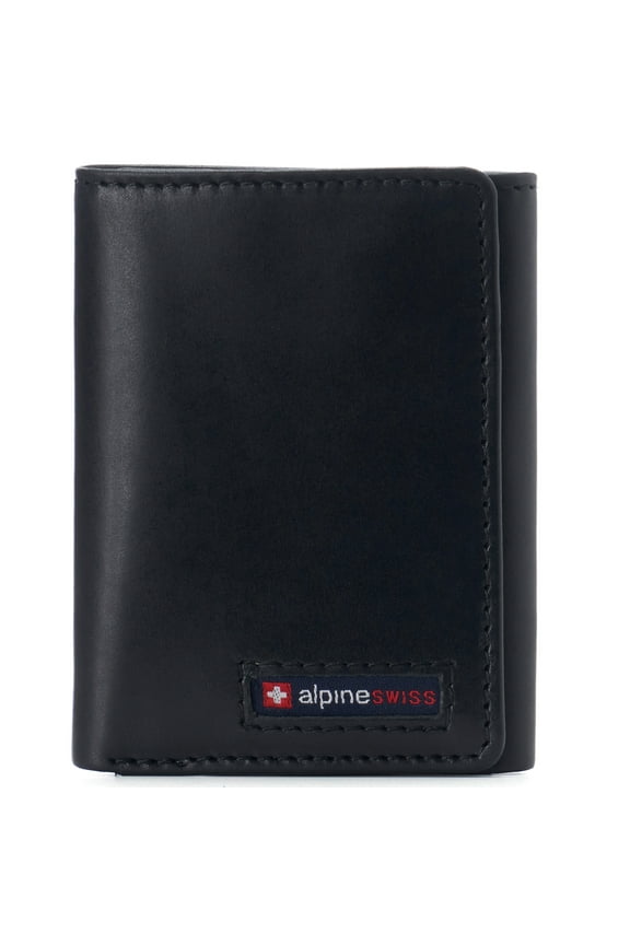 Men's Leon RFID Trifold Pocket Wallet – Genuine Leather Wallet for Men, Slim Design with ID Window & Multiple Card Slots, Classic RFID Safe Pocket Wallet in gift box