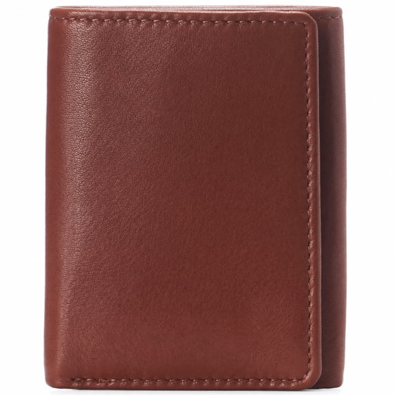 Alpine Swiss Men's Leon RFID Trifold Pocket Wallet β Genuine Leather Wallet for Men, Slim Design with ID Window & Multiple Card Slots, Classic RFID Safe Pocket Wallet in gift box