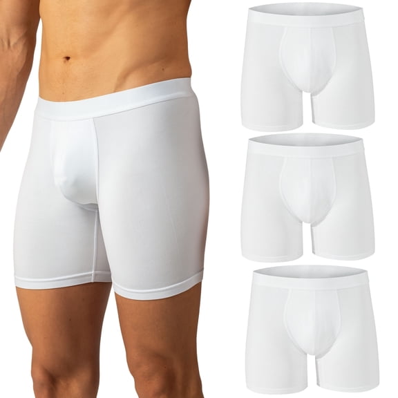 Alpine Swiss Mens Boxer Briefs 3 Pack Underwear Breathable Comfortable Trunks