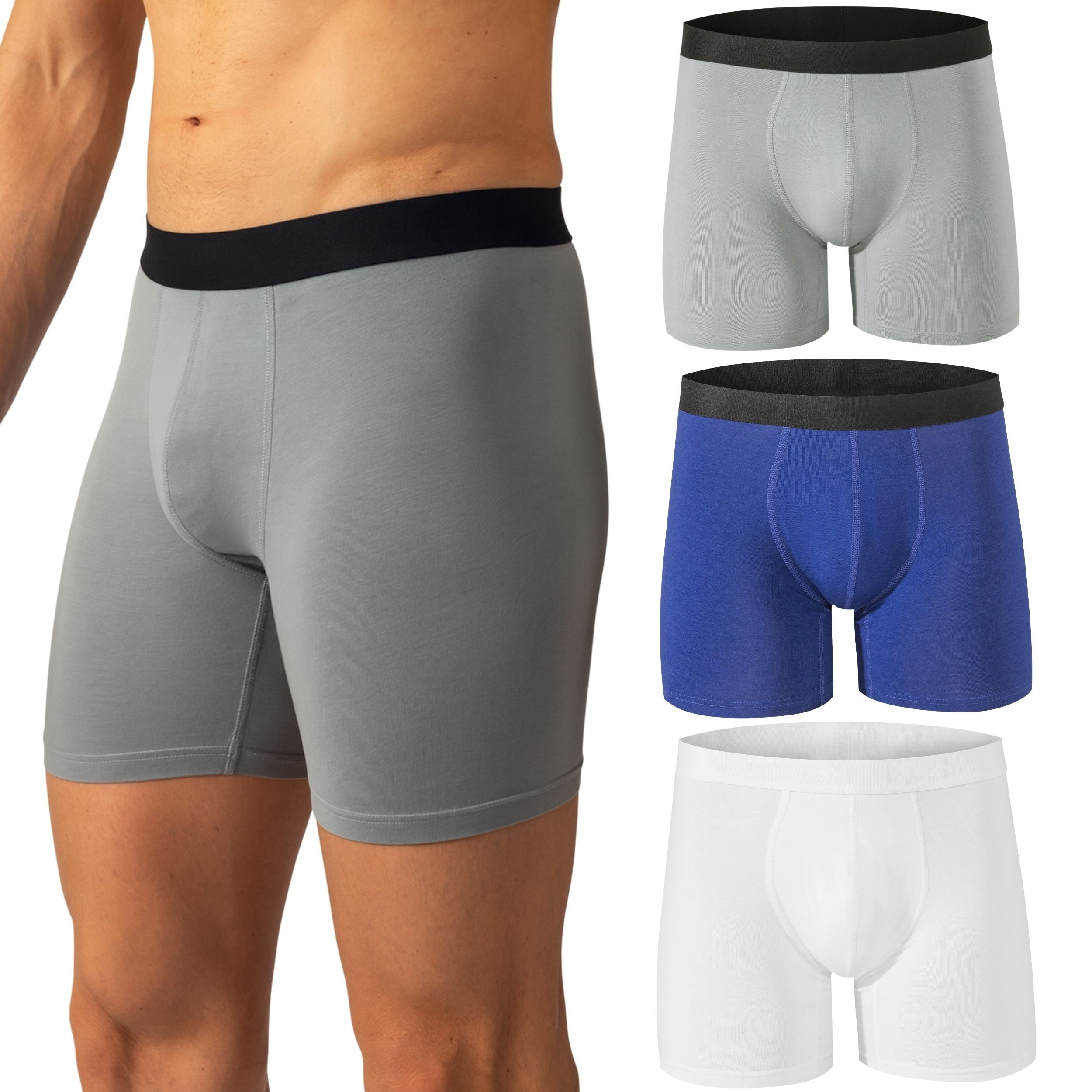Alpine Swiss Mens Boxer Briefs 3 Pack Underwear Breathable Comfortable ...