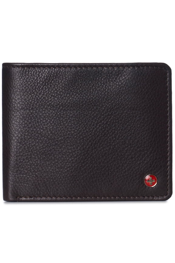 Wallet for Men Nolan Commuter Bifold Dual ID Windows for License Work Badge RFID Protection Divided Bill Section Gift Boxed