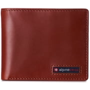 Wallet for Men Nolan Commuter Bifold Dual ID Windows for License Work Badge RFID Protection Divided Bill Section Gift Boxed