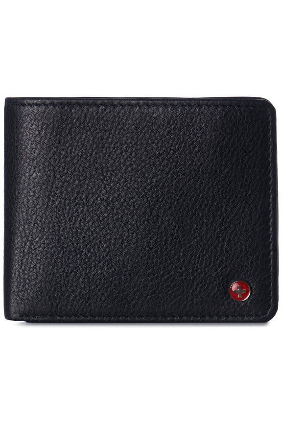 Wallet for Men Nolan Commuter Bifold Dual ID Windows for License Work Badge RFID Protection Divided Bill Section Gift Boxed