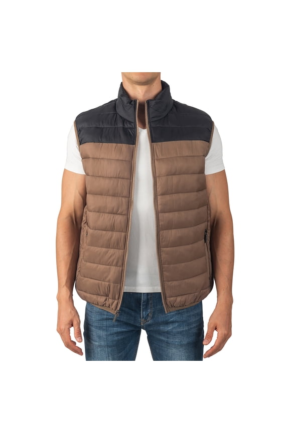 Clark Mens Puffer Vest Down Alternative Water Resistant Packable Outerwear Zip Up Pockets Warm Versatile Layer
