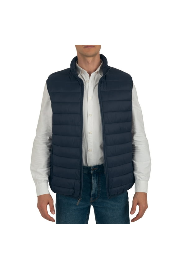 Clark Mens Puffer Vest Down Alternative Water Resistant Packable Outerwear Zip Up Pockets Warm Versatile Layer