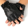 thumbnail image 1 of Alpine Swiss Mens Fingerless Gloves Genuine Leather for Workout Training Riding, 1 of 7