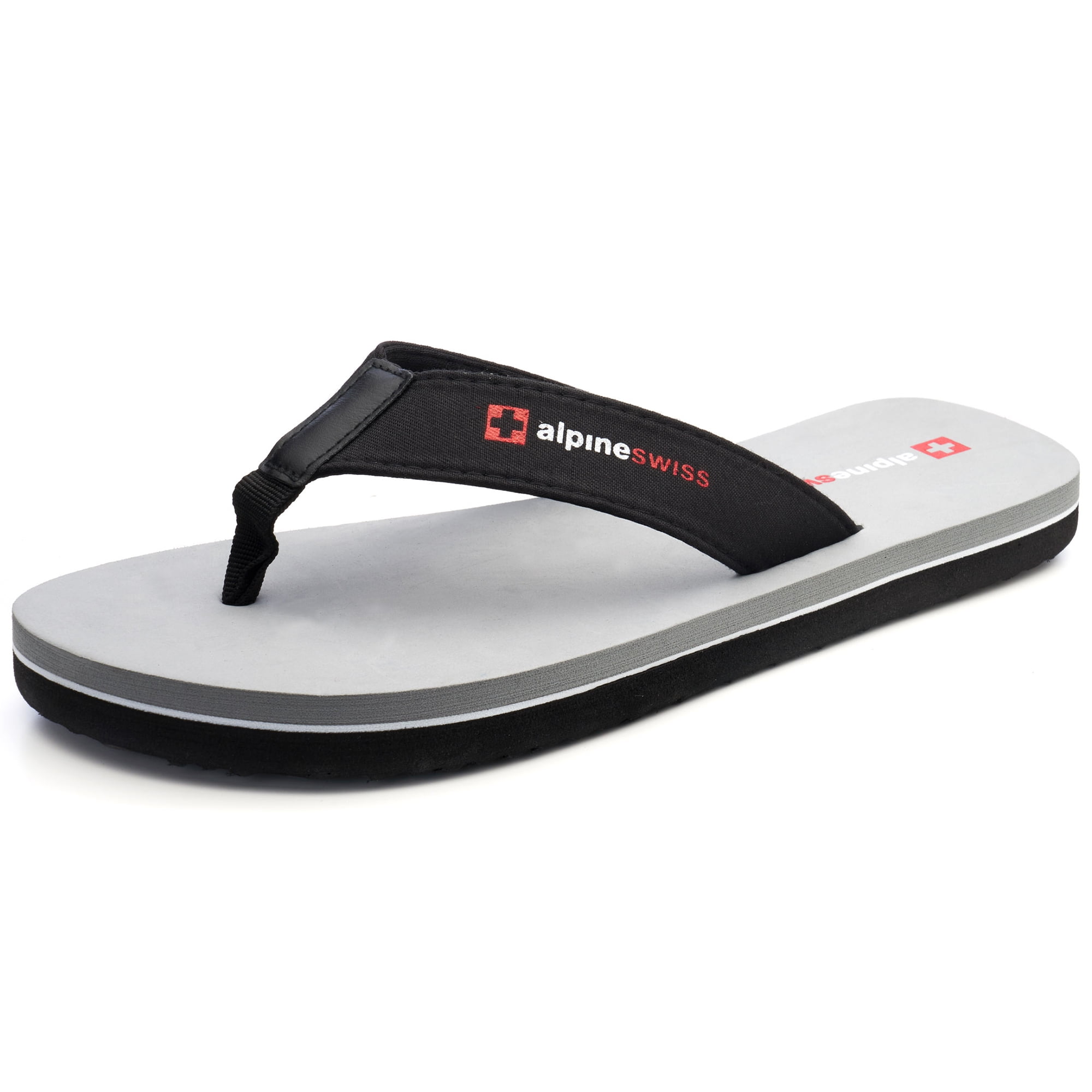 Alpine Swiss Mens Flip Flops Beach Sandals EVA Sole Lightweight Comfort Thongs