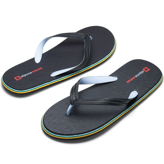 Alpine Swiss Men's Flip Flops | Ultra-light Thin EVA foam Sandals for Beach Pool Everyday Wear | Simple Flexible Flip Flops for Men
