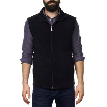 Alpine Swiss Mens Full Zip Up Fleece Vest Lightweight Warm Sleeveless Jacket