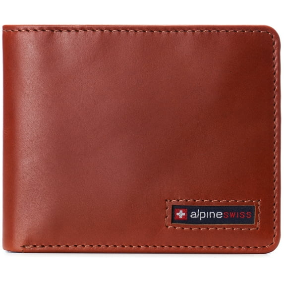 Alpine Swiss Connor Executive Bifold Wallet | Business Passcase for Men | Premium Leather | Dual ID Windows | RFID Blocking | Gift Box Included