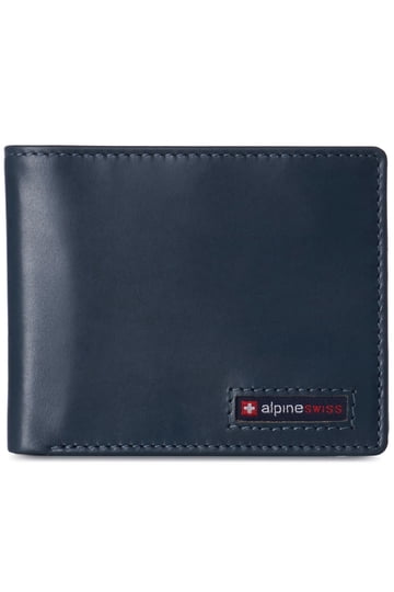 Portafoglio Uomo Alpine Swiss Nolan Bifold In Pelle Vacchetta Con Protezione RFID - Confezione Regalo - Tan