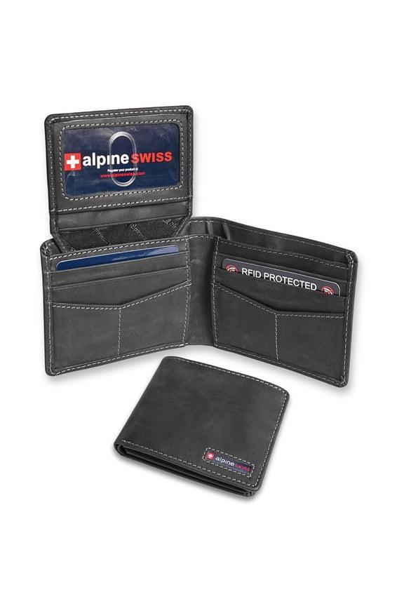 Connor Executive Bifold Wallet | Business Passcase for Men | Premium Leather | Dual ID Windows | RFID Blocking | Gift Box Included