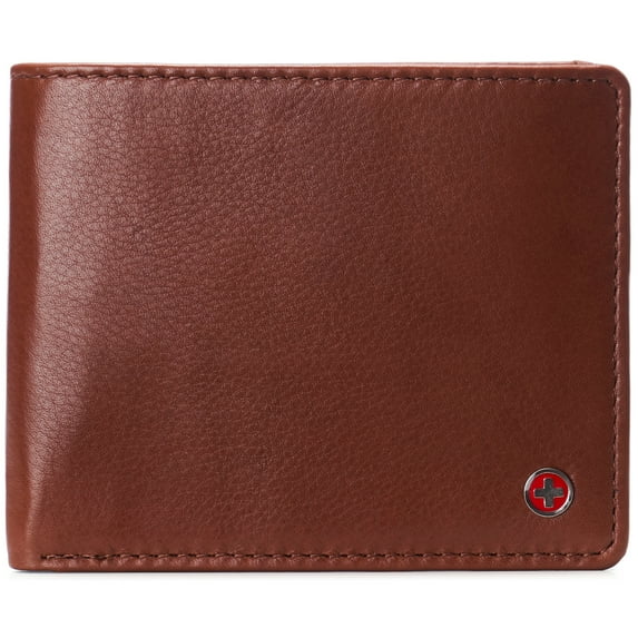 Alpine Swiss Connor Executive Bifold Wallet | Business Passcase for Men | Premium Leather | Dual ID Windows | RFID Blocking | Gift Box Included