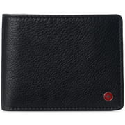 Alpine Swiss Mens Genuine Leather Passcase Bifold Wallet RFID Safe 2 ID Windows