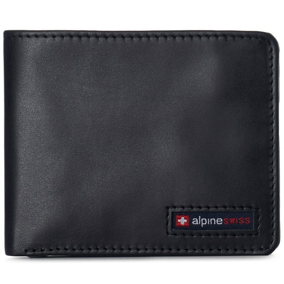 Alpine Swiss Connor Executive Bifold Wallet | Business Passcase for Men | Premium Leather | Dual ID Windows | RFID Blocking | Gift Box Included