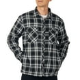 thumbnail image 1 of Alpine Swiss Mens Henry Quilted Flannel Jacket Warm Plaid Shacket Snap Buttons Winter Work Coat For Cold Weather BKGY LRG, 1 of 7