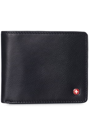 Mens Wallet for Men RFID Protected Leather Mens Wallet Spencer Bifold Divided Bill Section Gift Box 2 ID Windows 14 Card Storage Pockets