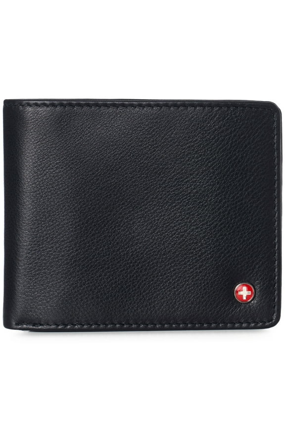 Mens Wallet for Men RFID Protected Leather Mens Wallet Spencer Bifold Divided Bill Section Gift Box 2 ID Windows 14 Card Storage Pockets