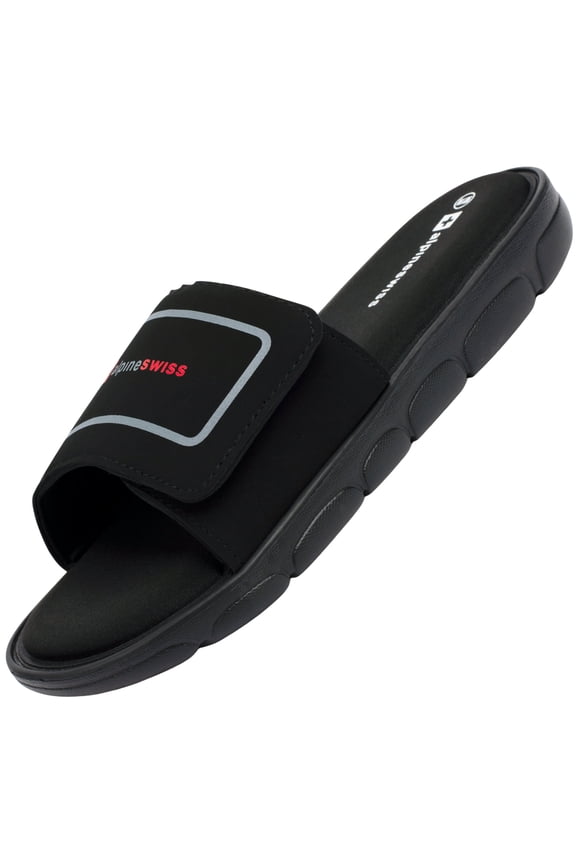 Gabe Cloud Slide Sandals For Men Shock-Absorbing Foam Insole With Arch Support, Adjustable Strap, Waterproof Anti-Slip Mens Slides For Recovery Gym Daily Wear
