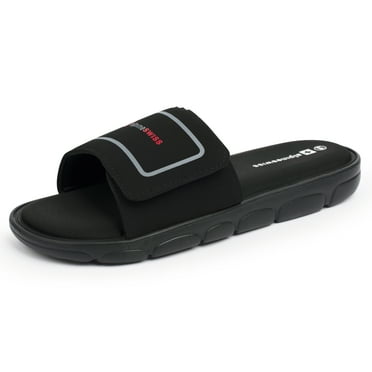 Alpine Swiss Gabe Men Slide Sandals Shock-absorbing foam Insole for Arch Support Adjustable Strap Athletic Sandals Anti-Slip Traction EVA Foam Outsole