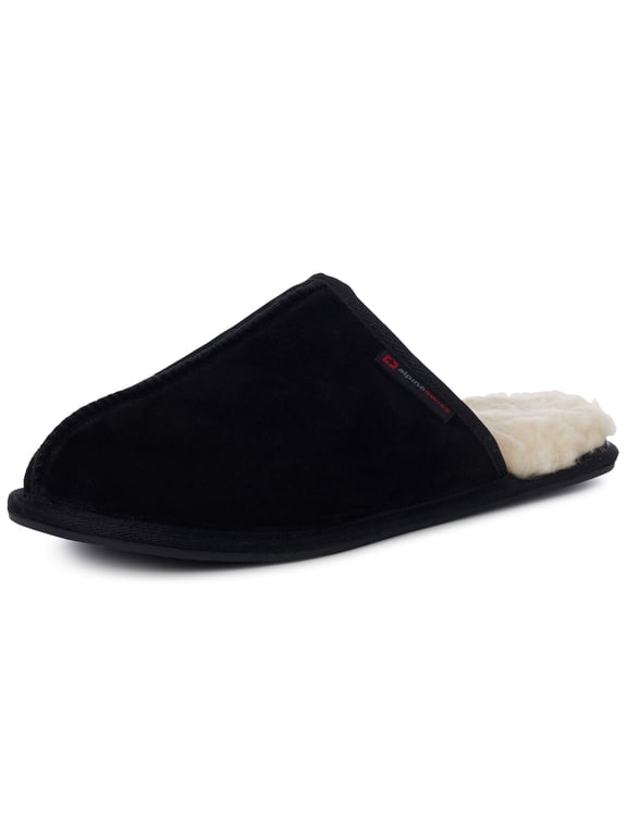 Mens Microsuede Memory Foam Scuff Slippers Comfort Slip On Shoes
