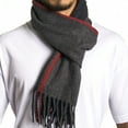 thumbnail image 1 of Alpine Swiss Mens Scarf Soft Knit Winter Scarves Plaid Striped or Solid Neck Covering Long Warm Stylish, 1 of 5