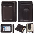 thumbnail image 1 of Alpine Swiss Mens RFID Money Clip Leather Minimalist Wallet Card Case ID Window, 1 of 8