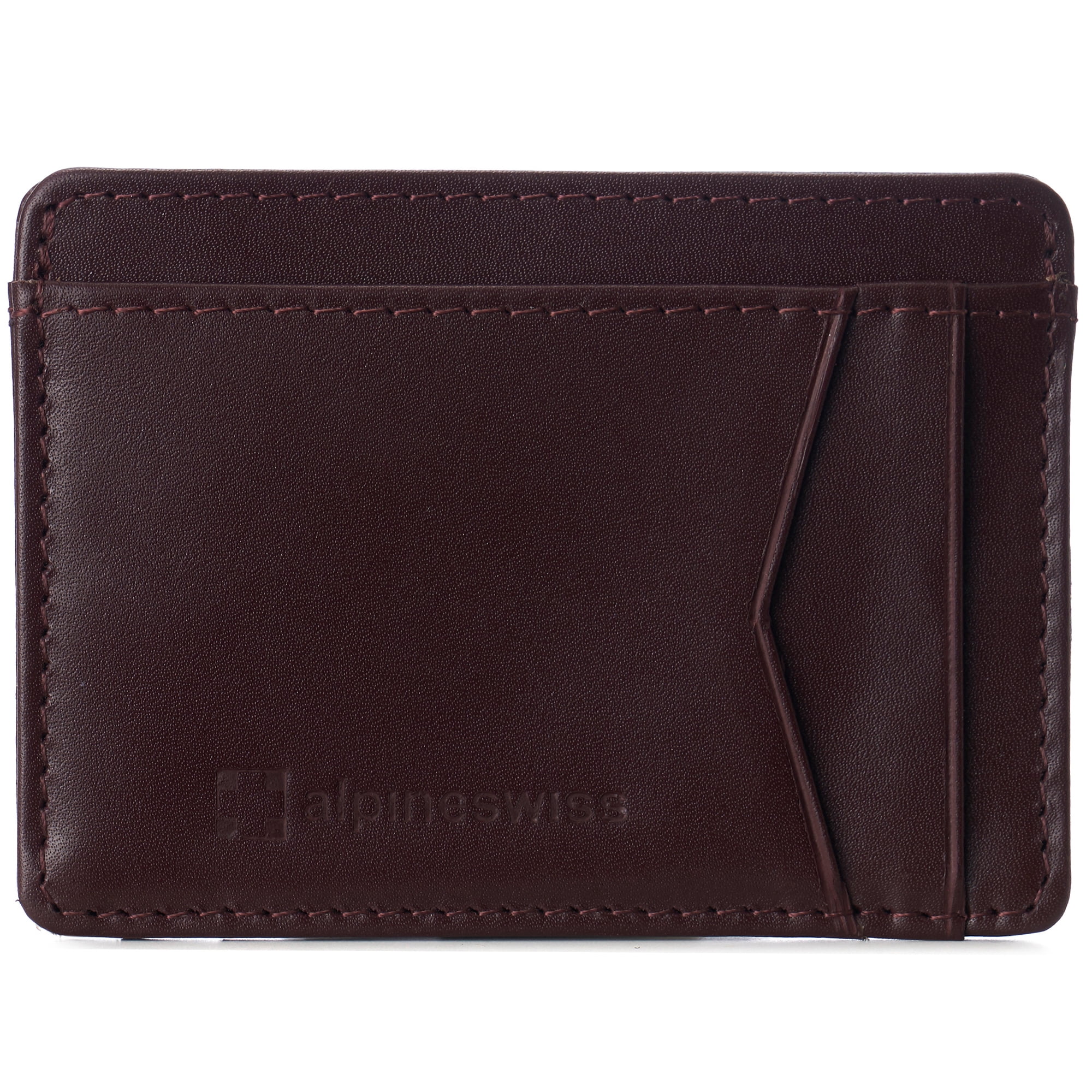 Alpine Swiss Men RFID Safe Minimalist Front Pocket Wallet Leather Thin ...